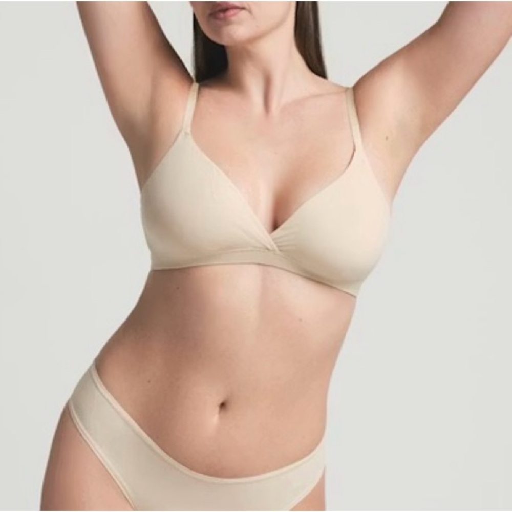 SKIMS crossover bralette in sand